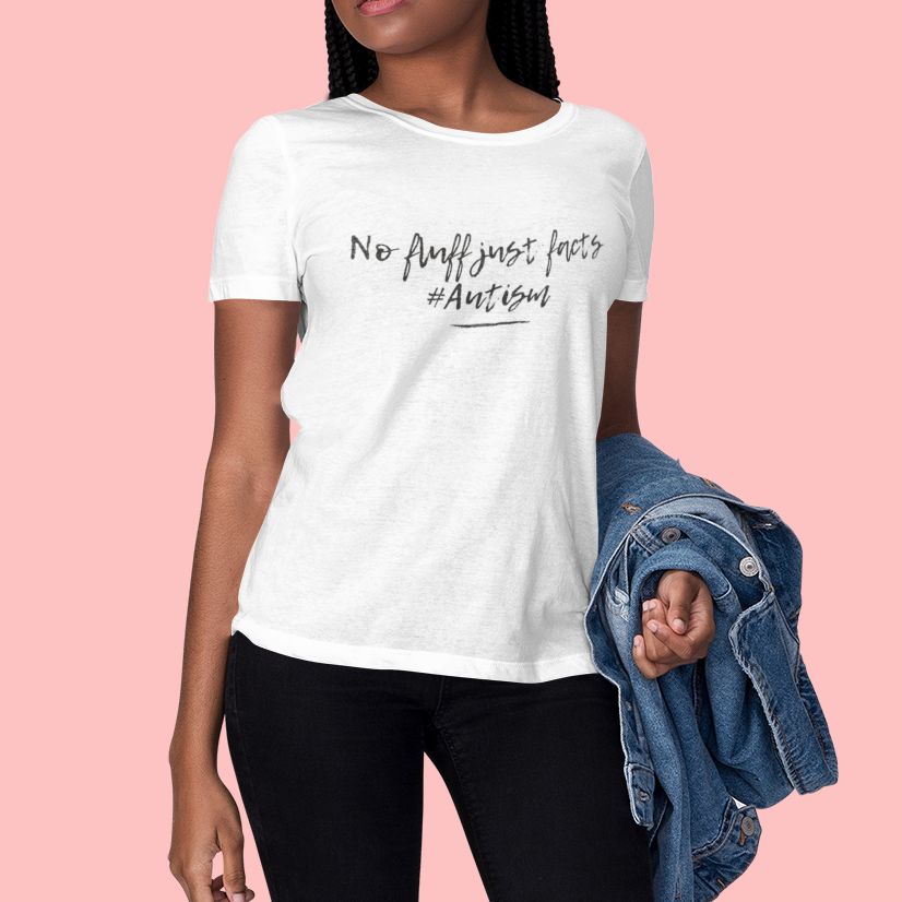 Autism Shirt | No Fluff Just Facts | Actually Autistic Tee | Neurodivergent Gift | Funny Autism Awareness Shirt | Sensory Friendly Clothing