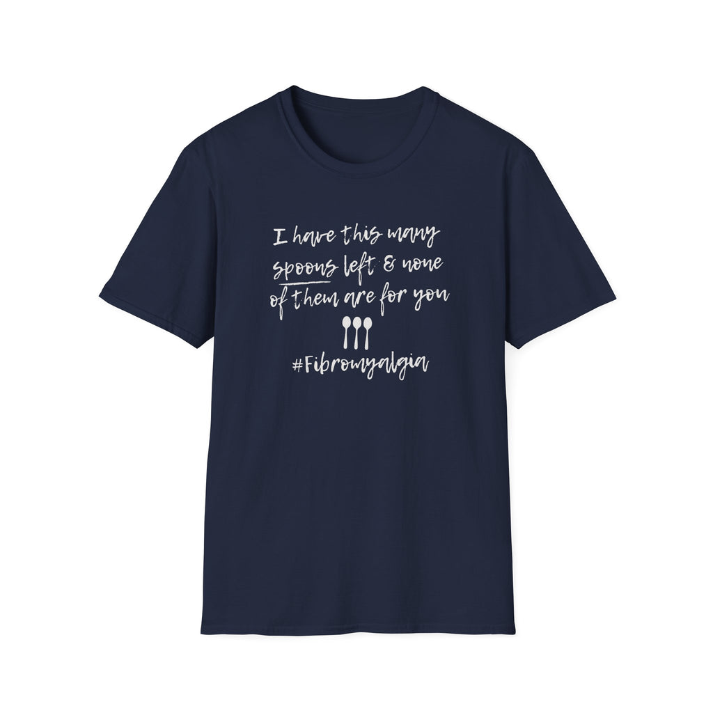 Navy blue t-shirt with spoonie text 