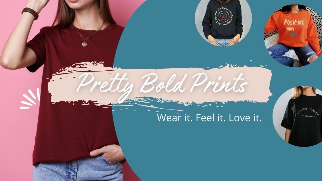 Pretty Bold Prints logo: Sensory-friendly apparel and gifts for the neurospicy, burnt out, and hidden disability community.